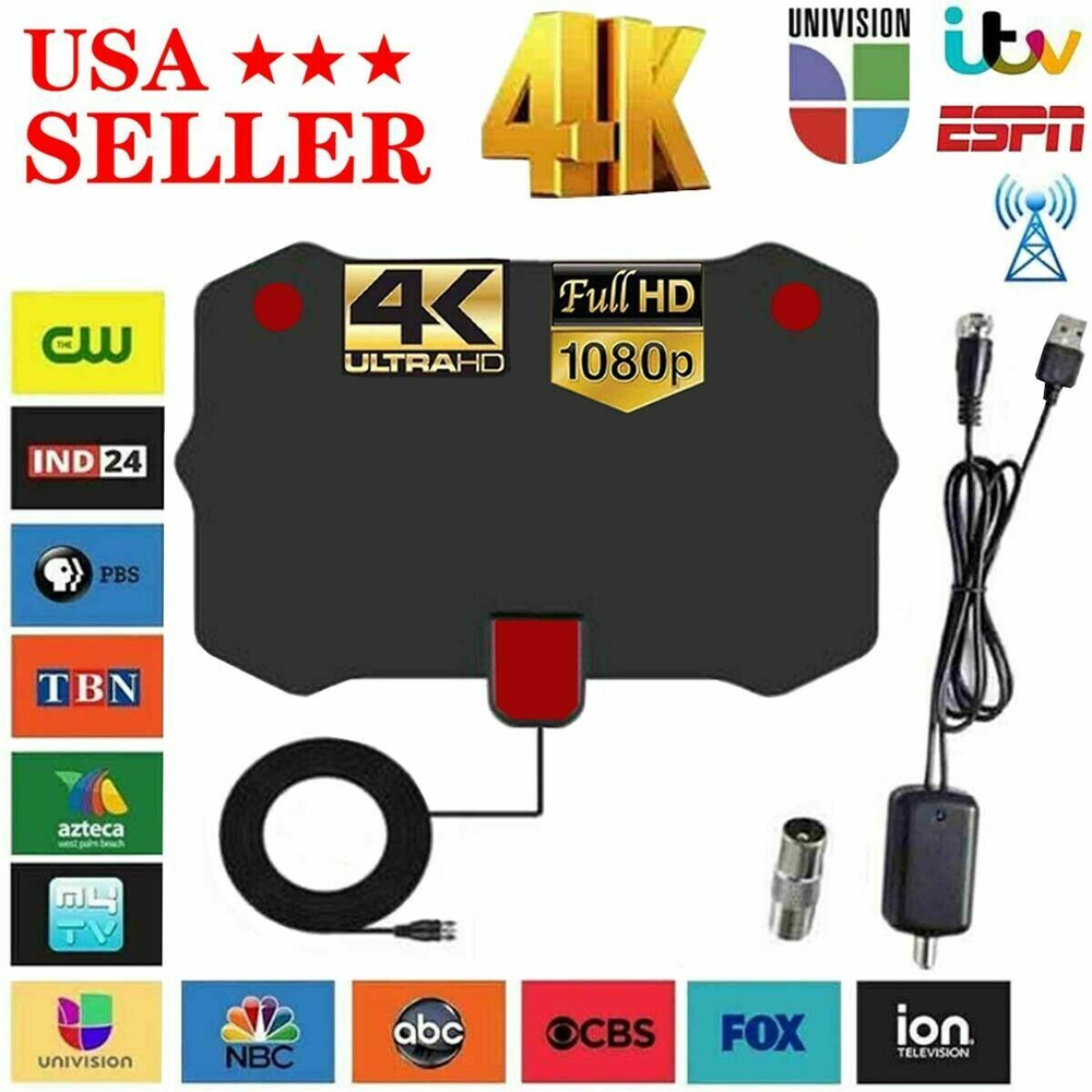 5600 Miles Range Digital TV Antenna 1080P Amplified HDTV Booster USB Power 4K