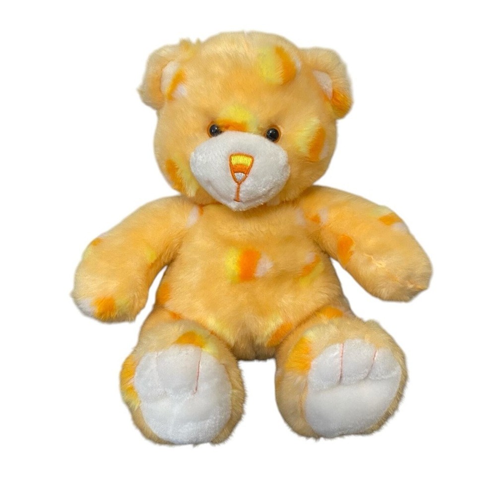 2005 Build a Bear Workshop Orange Halloween Candy Corn Bear Plush BABW Retired