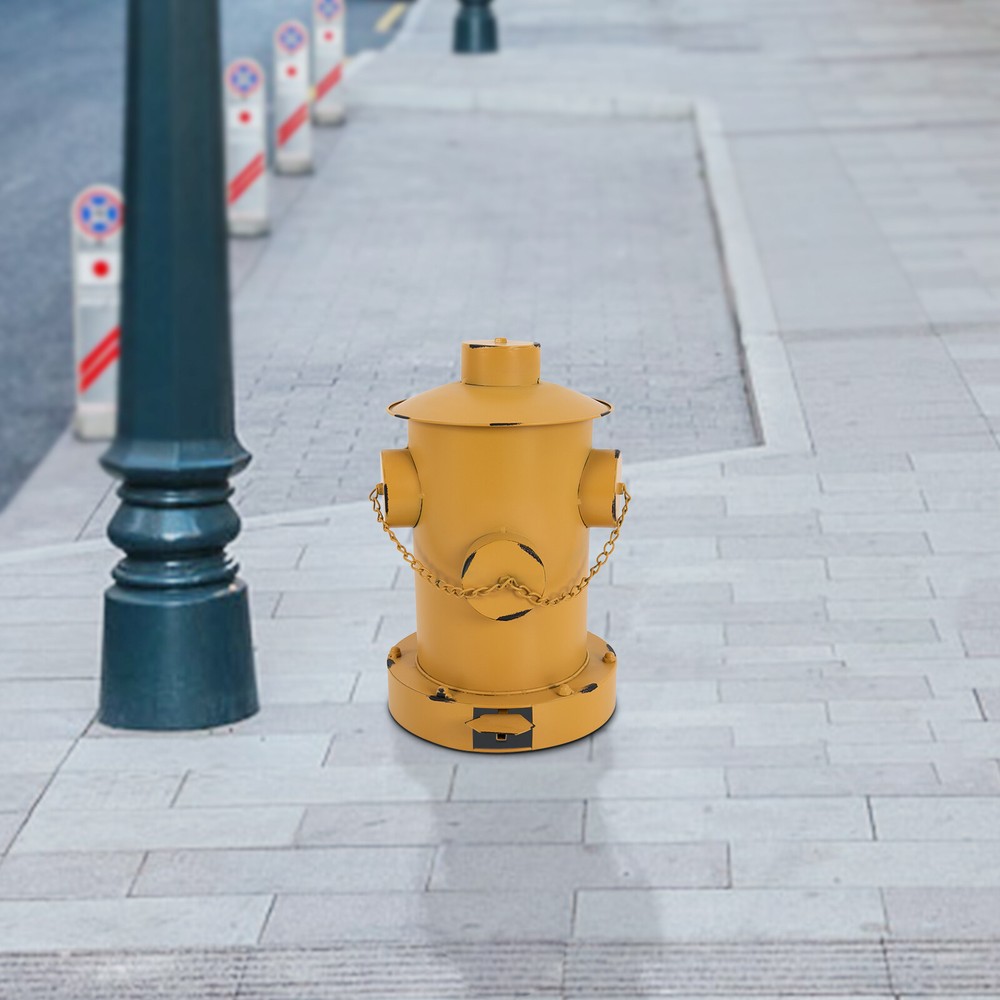 Yellow Retro Step-on Garbage Can Indoor Outdoor 11.8*15.35 In Waste Bin W/ Pedal