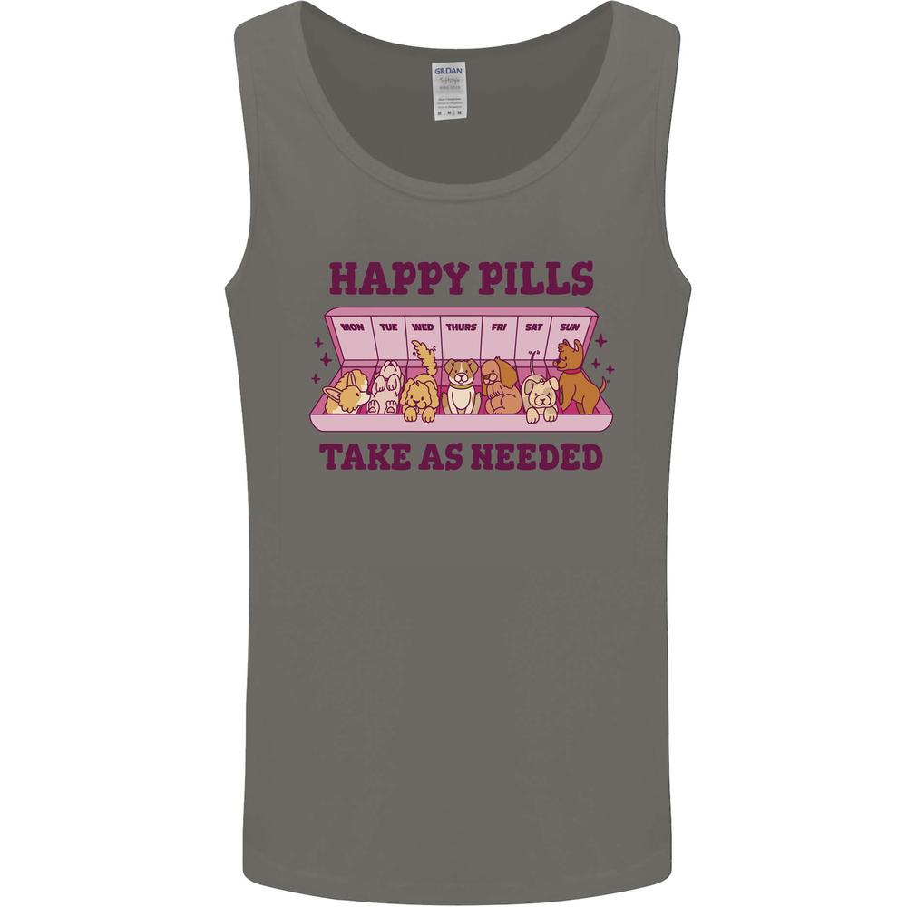 Dog Happy Pills Mens Vest Tank Top