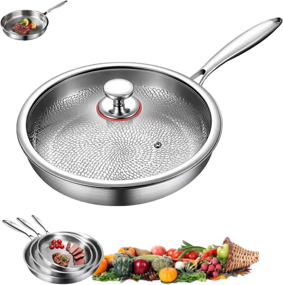 Titanium Hammered Pan Pro, 2025 Ultra-Durable Scratch-Resistant Non Stick Pan