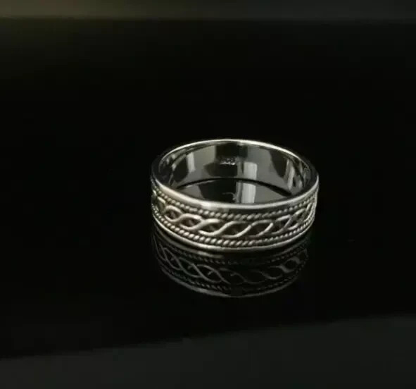 Handmade 925 Sterling Silver Braided Infinity Spinner Ring Gift for Her All Sizes Available