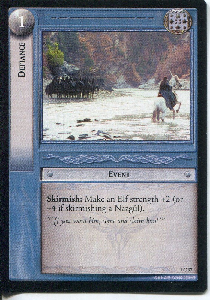 Lord Of The Rings CCG FotR Card 1.C37 Defiance