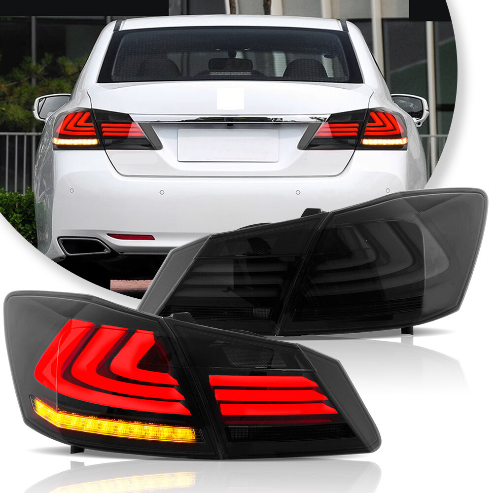 Smoked LED Tail Lights Assembly for 2013-2017 Honda Accord Sedan