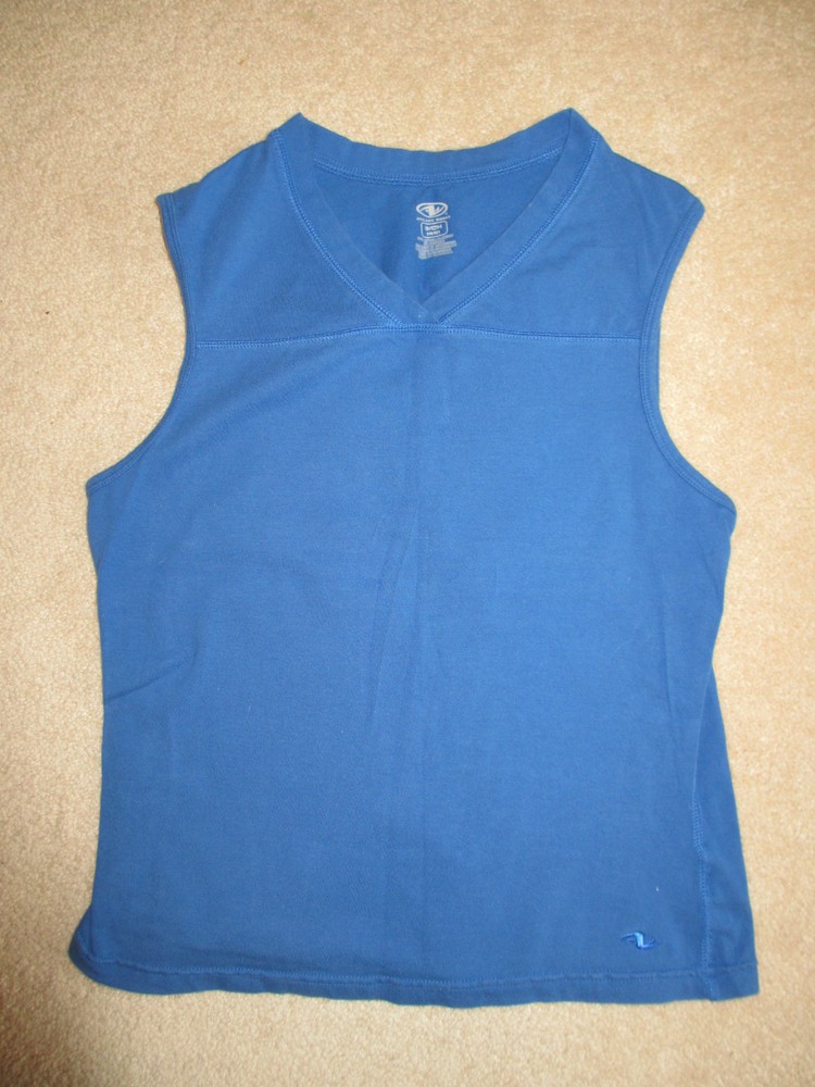 SLEEVELESS TOP - Athletic Works - Blue - V-neck - Sz Small