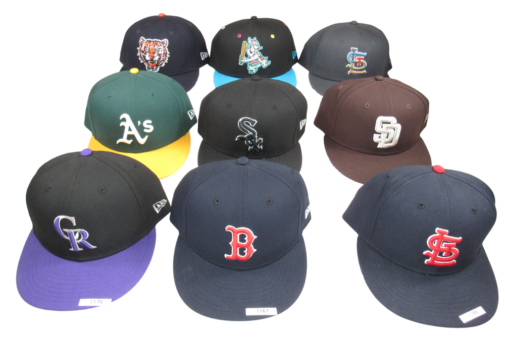 New Era Caps MLB Teams Different Colors /  59FlFTY / Sizes 7 5/8