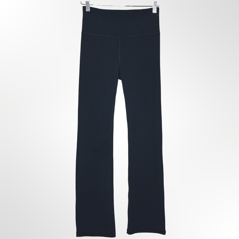 Athleta Elation Straight Leg Pant Womens Small Black Powervita Mid-Rise Yoga