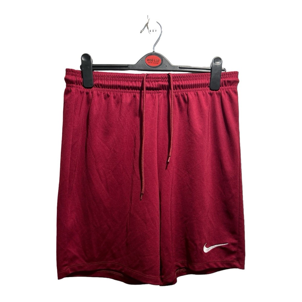 Nike Dri Fit Football Shorts Burgundy drawstring Training Gym Sports Red Size L