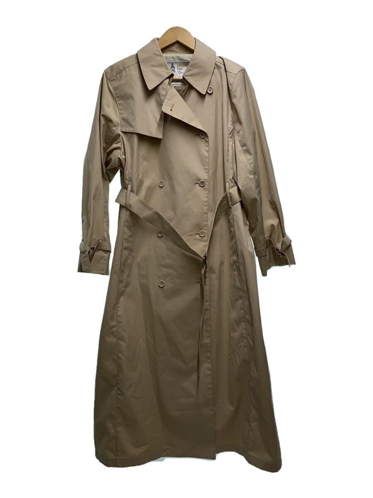 London Fog Trench Coat/Made In Usa/-/-/Beg/Plain/Liner Missing// 2733