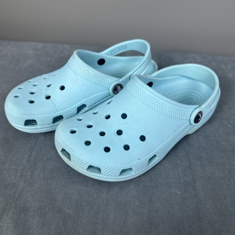 Crocs Kids Classic Clog Size J3 Shoes Sandals Light Blue Aqua 204536 Unisex J 3