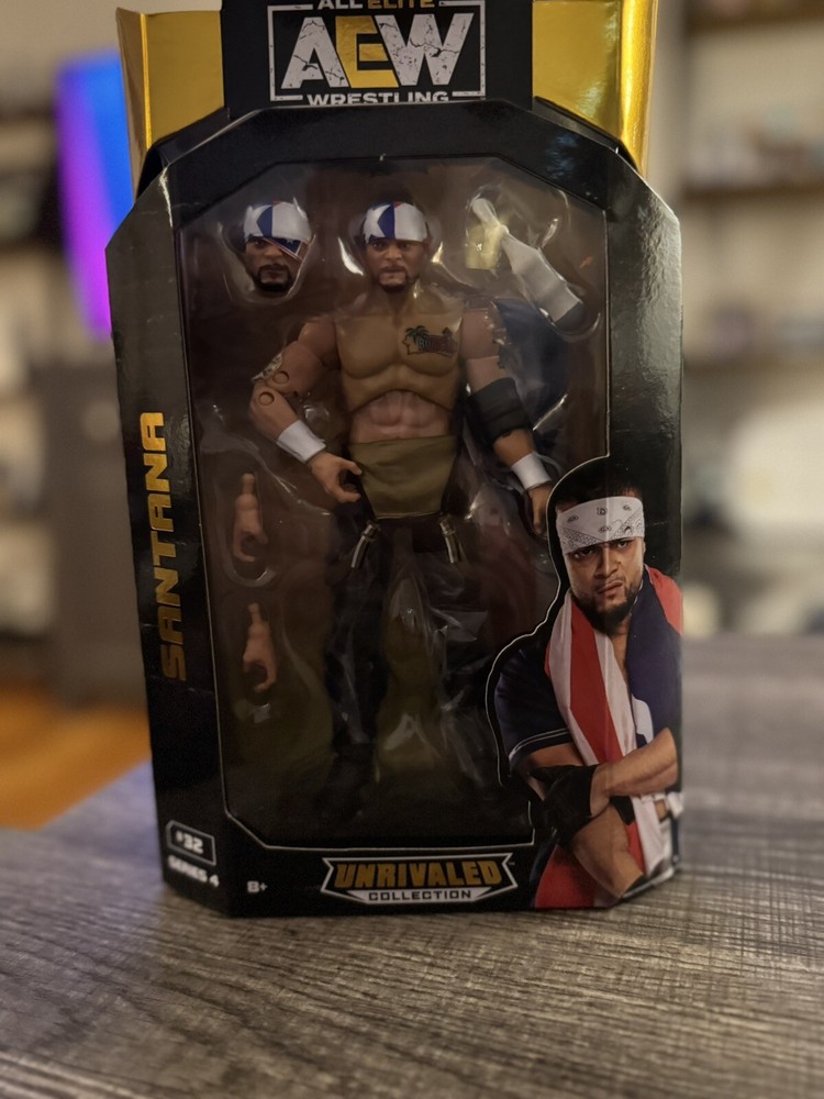 AEW Unrivaled Series 4 Santana Jazwares Wrestling Figure Ship
