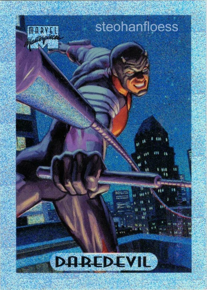 1994 Skybox Marvel Masterpieces Silver Holofoil #3 of 10 Daredevil