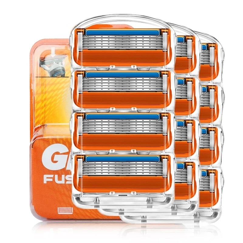 12PCS Shaving Razor Blades Refills Compatible for G illette Fusion 5 Proglide US
