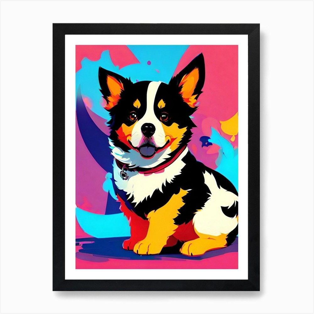 Corgi Painting 16 Art Print Framed Wall Art Poster Canvas Print Picture