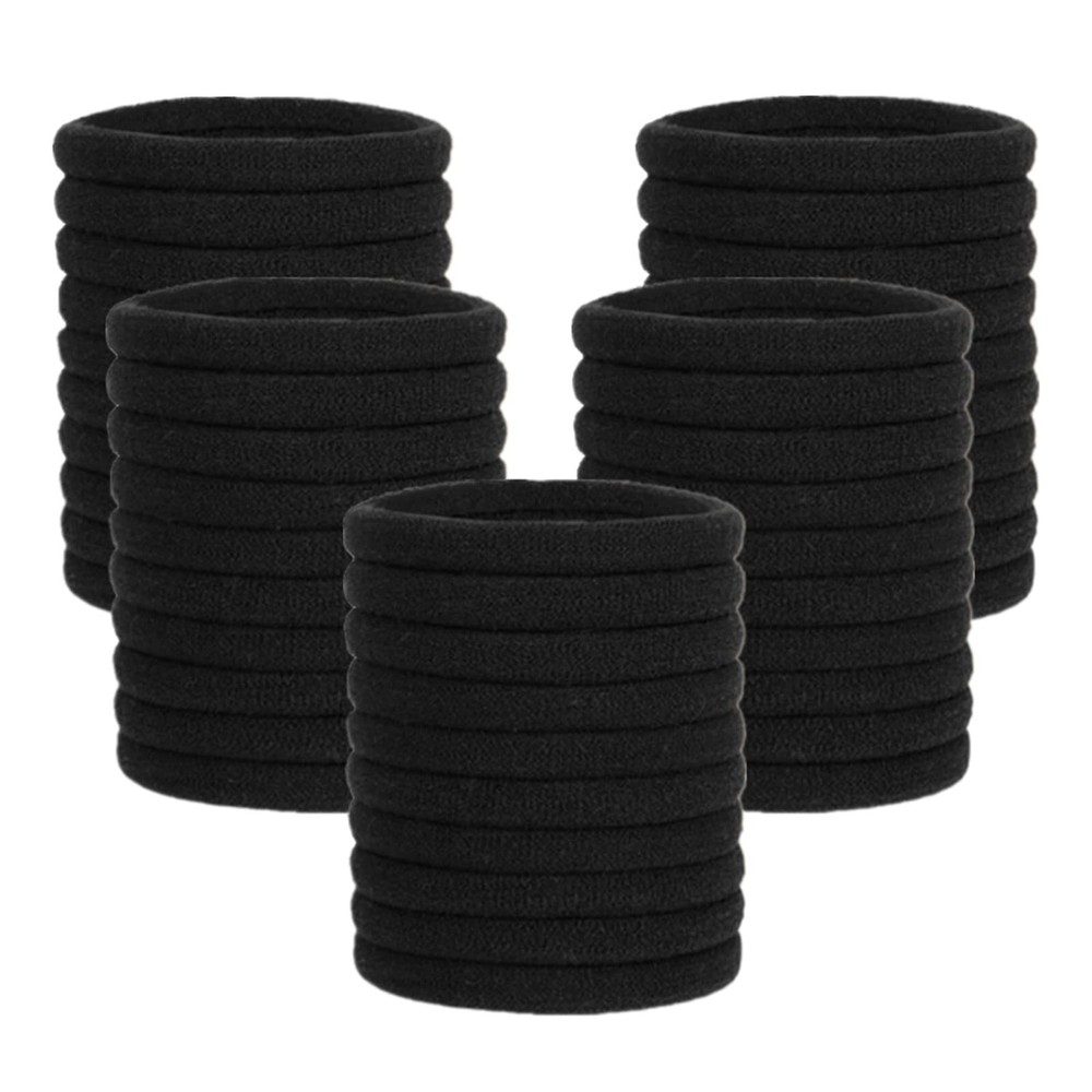 Pimoys 100 Thick Seamless No-Damage Soft Elastic Hair Ties for Every Style