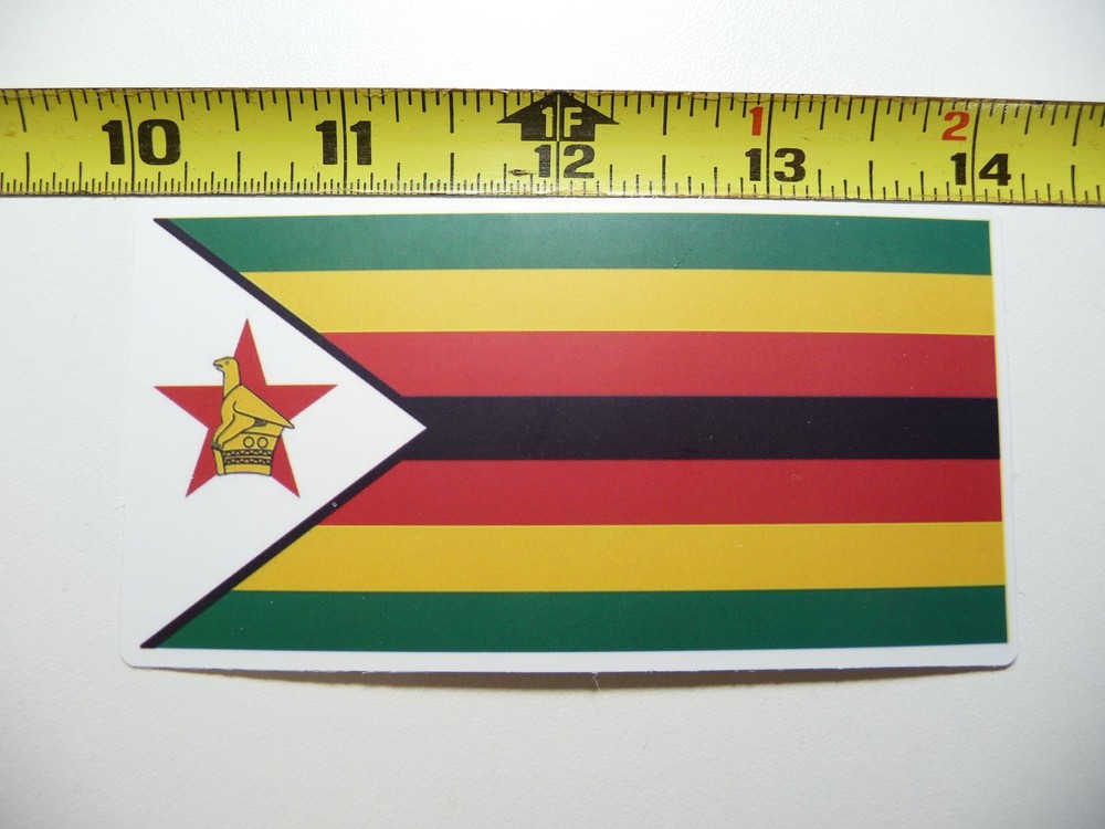 ZIMBABWE FLAG DECAL STICKER COUNTRY PRIDE NATION GOVERNMENT