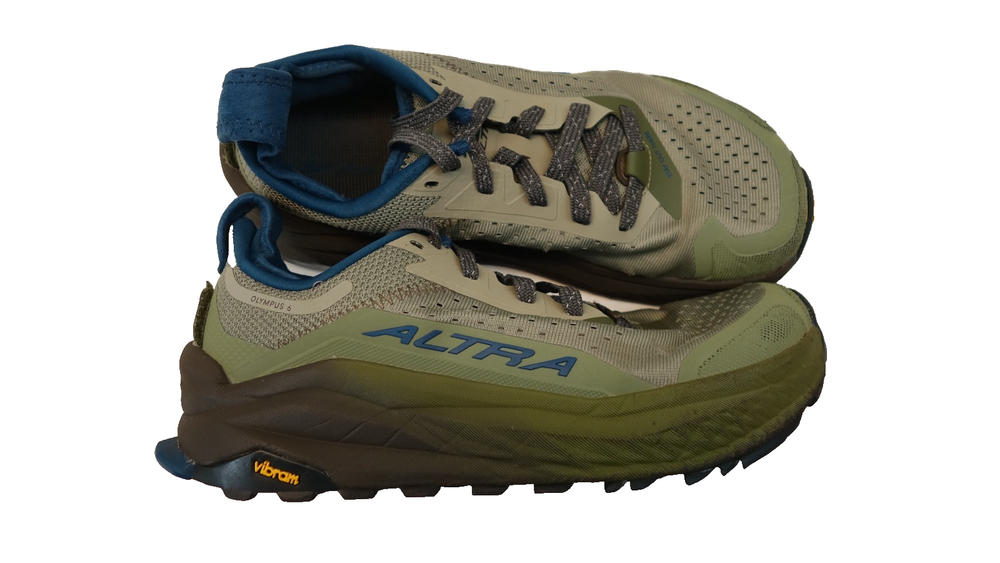 Altra Vibram Olympus 6 Mens Taupe Hiking Trail Running Shoes Size US 8 M EU 41