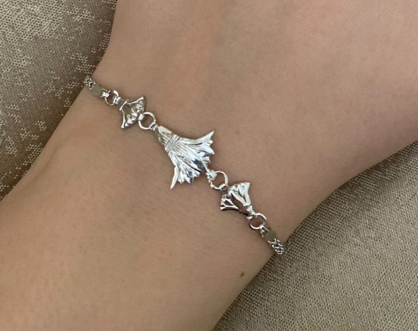 Spiritual Healing Lotus Flower Bracelet made in Egypt from 925 Sterling Silver