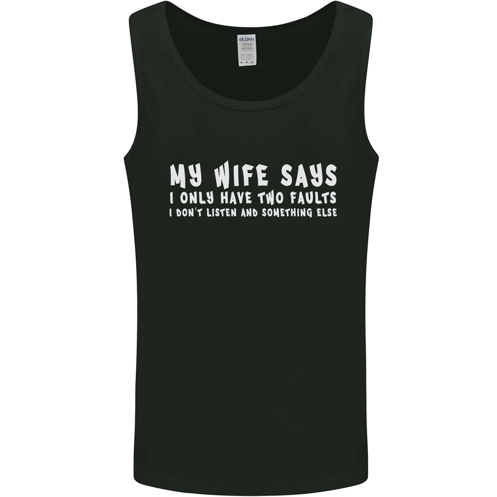 My Wife Says Funny Sarcastic Husband Couple Mens Vest Tank Top