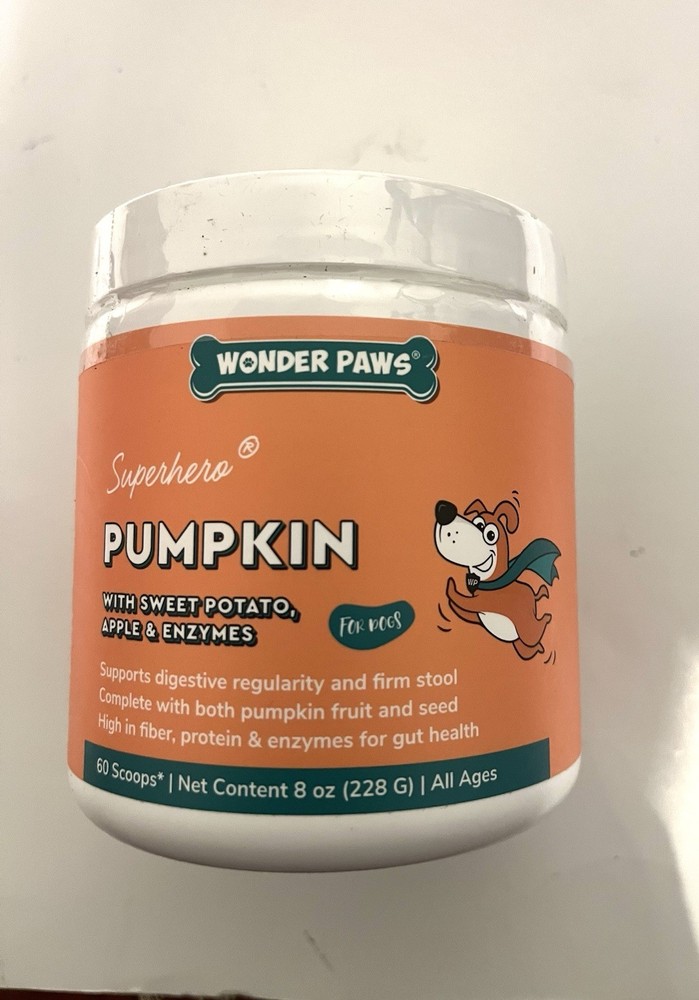 WONDER PAWS Organic Pumpkin for Dogs. (60 Scoops)