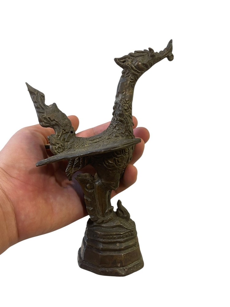 Ancient Greek Bronze Mythical Bird Statue Rare Artifact
