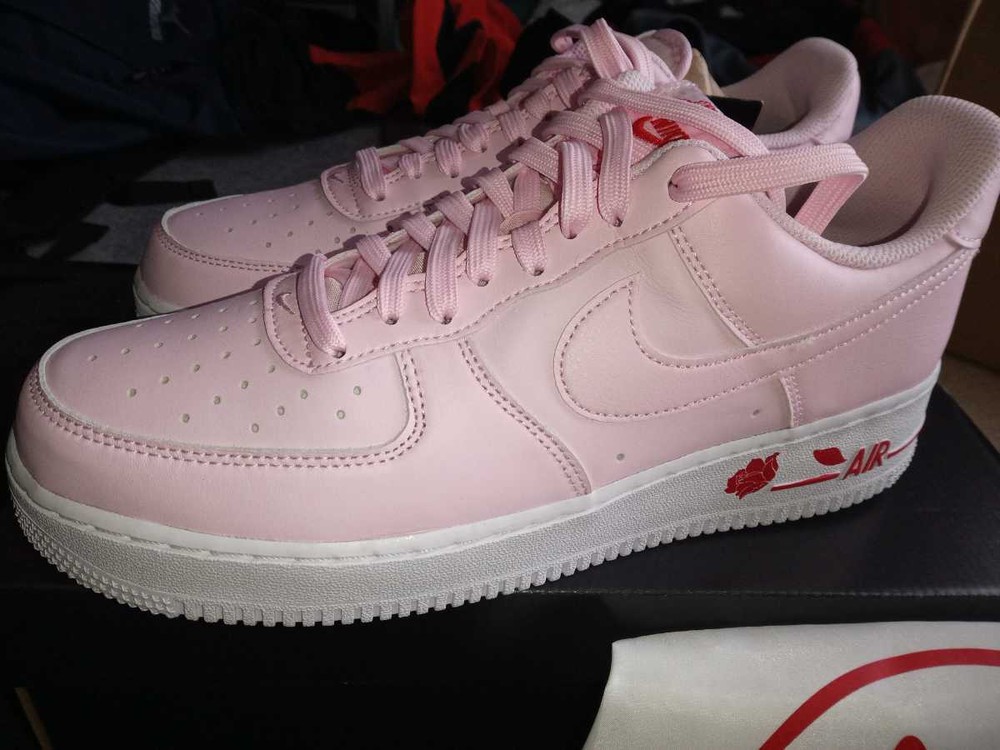 NIKE Men’s Air Force 1 '07 LX Rose Pink Bag Size 9.5 US D Official Store Exclusive