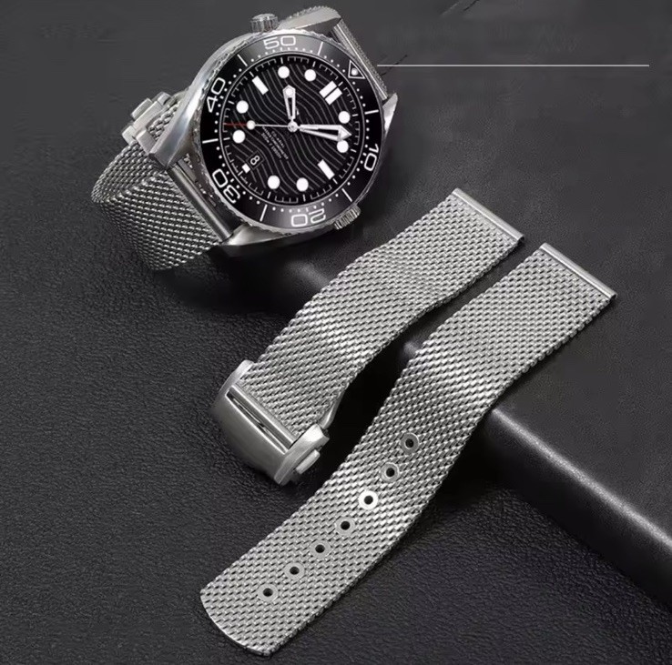 Omega Seamaster 007 20mm Steel Milanese Mesh Bracelet Band