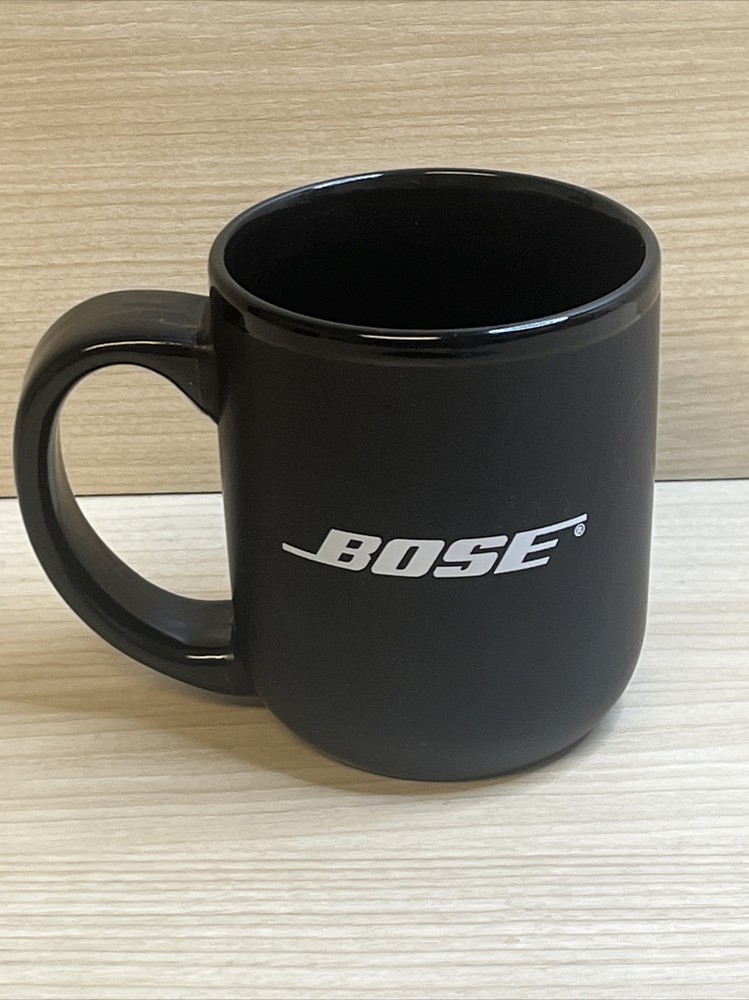 Bose Coffee Mug Cup Large Black White Logo