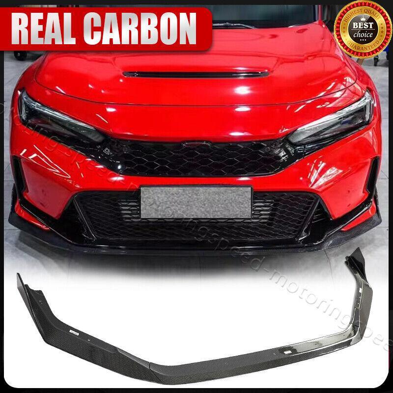 For Honda Civic 11Th FL5 Type-R 2023up REAL Carbon Front Lip Bumper Lip Splitter