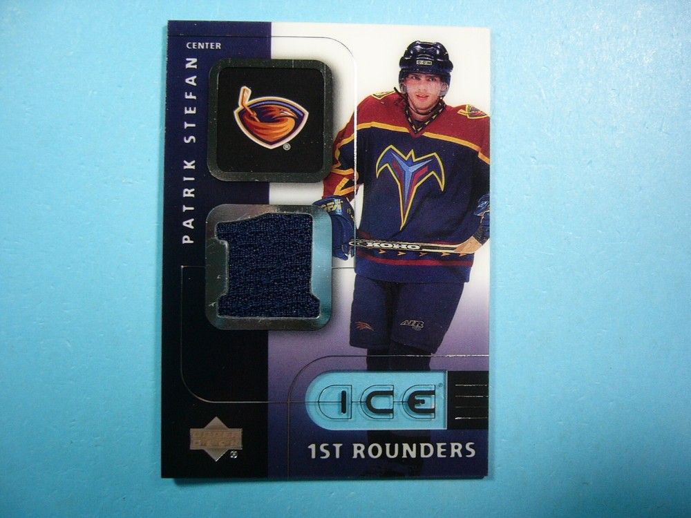 2001-02 Upper Deck Ice Game Jersey Patrick Stefan #F-PS NHL Hockey Card NM UD