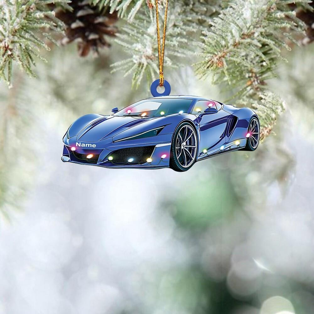 Sport Car Christmas Ornament  Racing Car Ornament  Auto Racing Ornament Gift