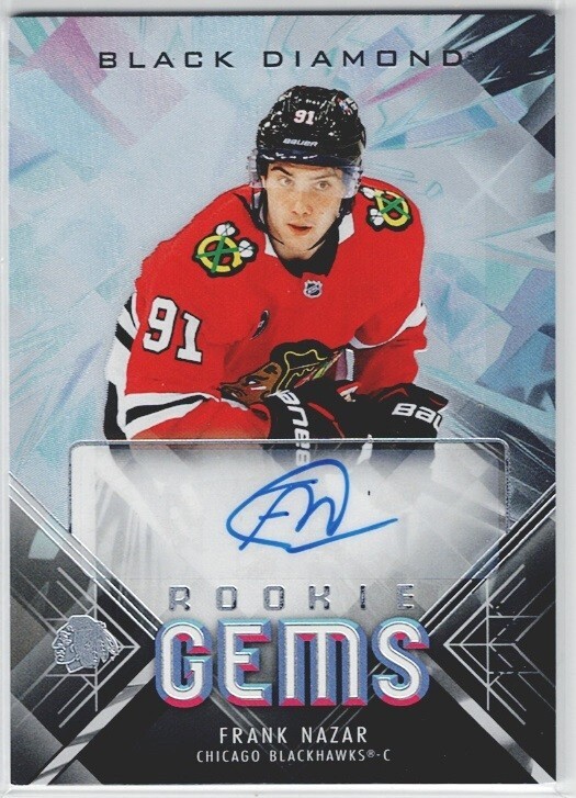 24-25 UD BLACK DIAMOND FRANK NAZAR RC GEMS 33/49 AUTO ROOKIE #RGS-FN SP - 2024