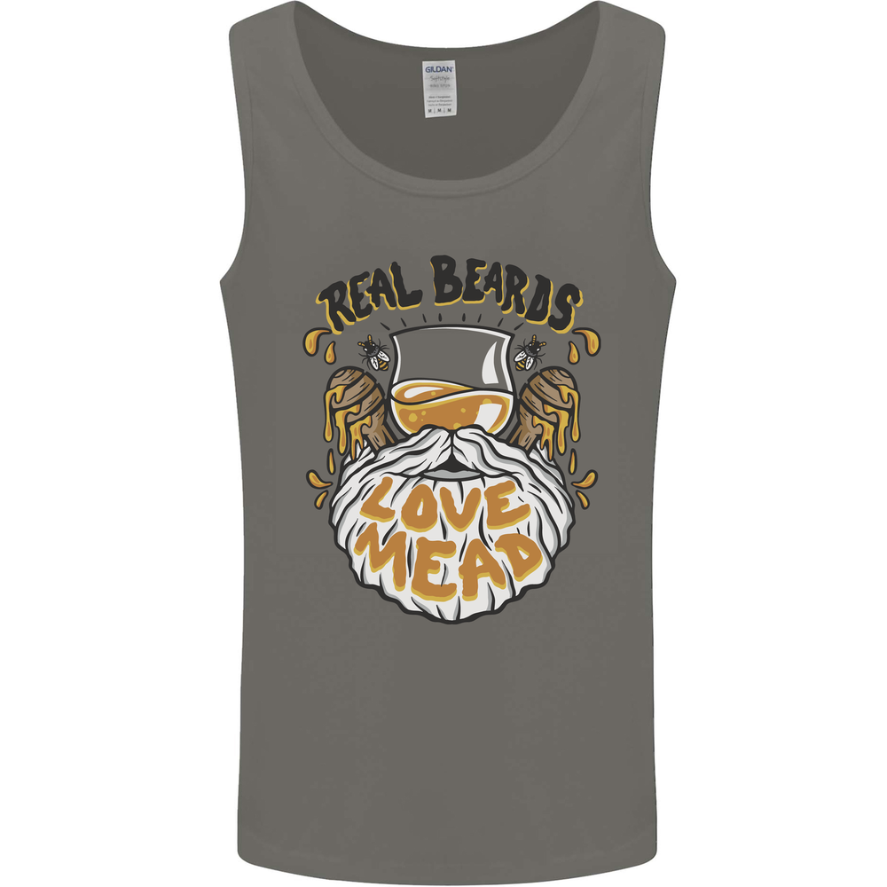 Real Beards Love Mead Funny Beer Alcohol Mens Vest Tank Top