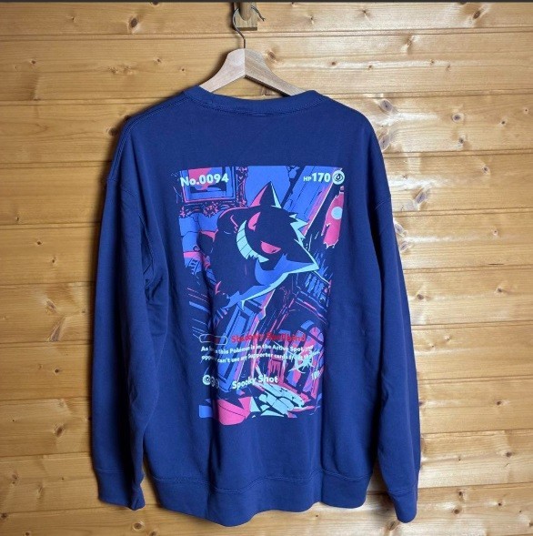 UNIQLO x Pokemon Sweatshirt Cotton Gengar Rare Purple Sweats Limited Japan New