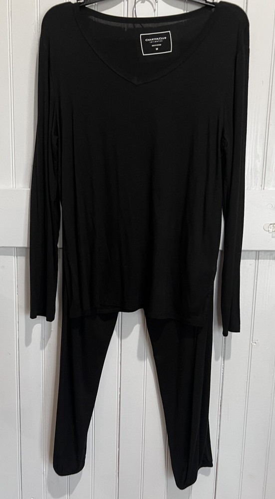 Charter Club Women's 2-Piece Black Soft PJ’S Size: M NWT