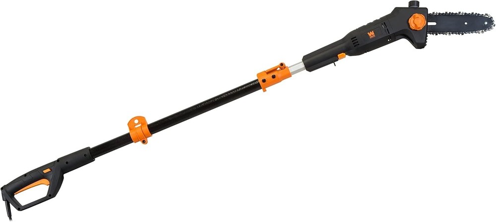 15ft Electric Telescoping Pole Saw - 6 Amp 8 Inch Tree Trimmer Chainsaw Branch Cutter