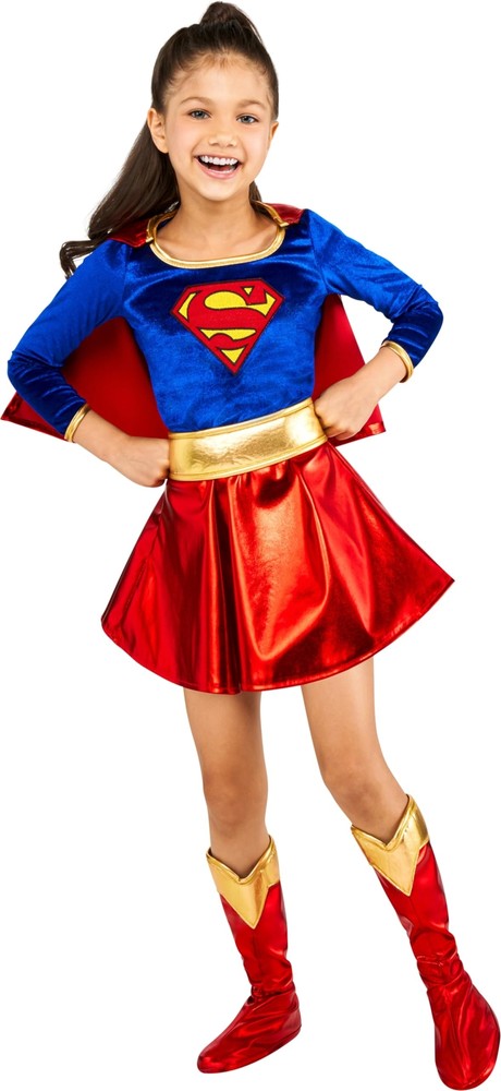 Super DC Heroes Supergirl 's Costume Small (Size 4-6) (for 3-4 Years) for the...