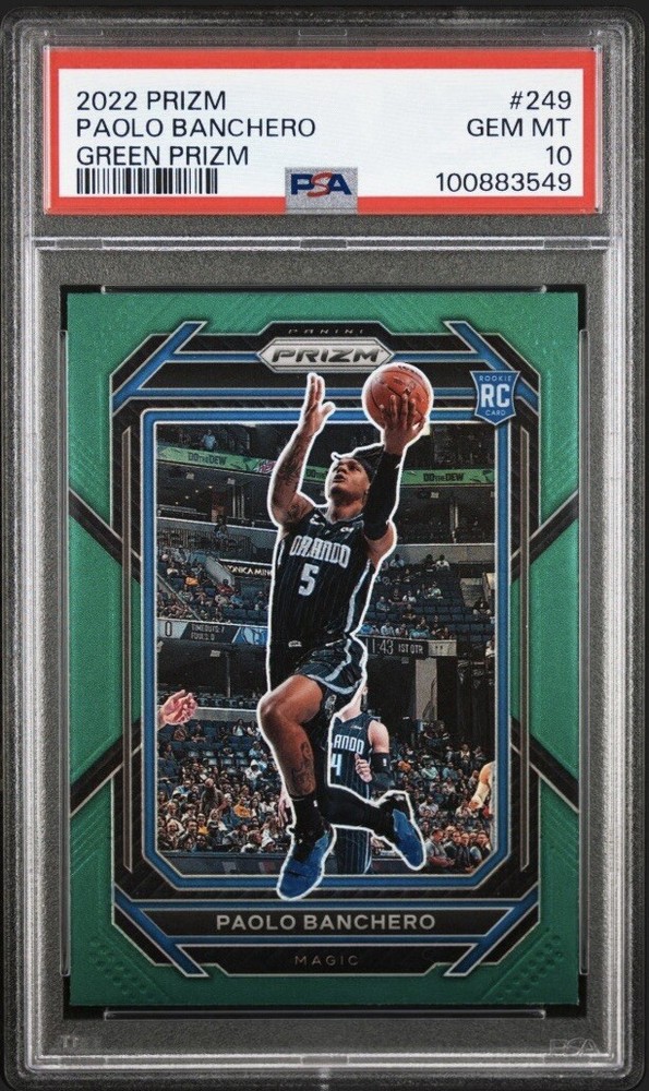 2022-23 Prizm Paolo Banchero Green RC PSA 10 GEM MINT Rookie Card
