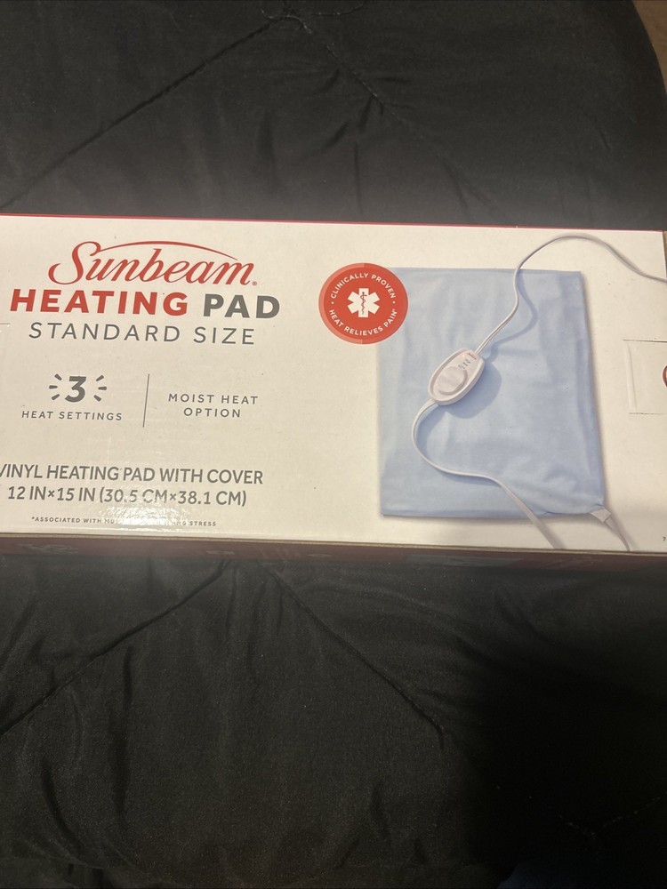 Sunbeam Heating Pad for Pain Relief, Standard Size UltraHeat, 3 Heat Settings