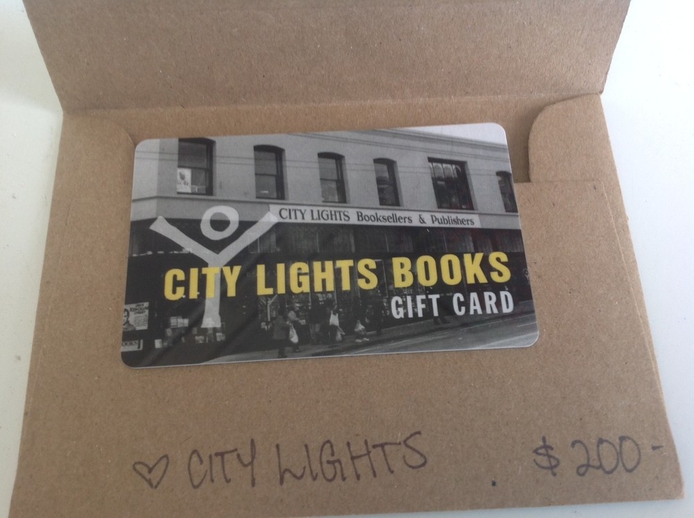 $200 Gift card to City Lights Books Great xmas gift! Support indy booksellers!-image