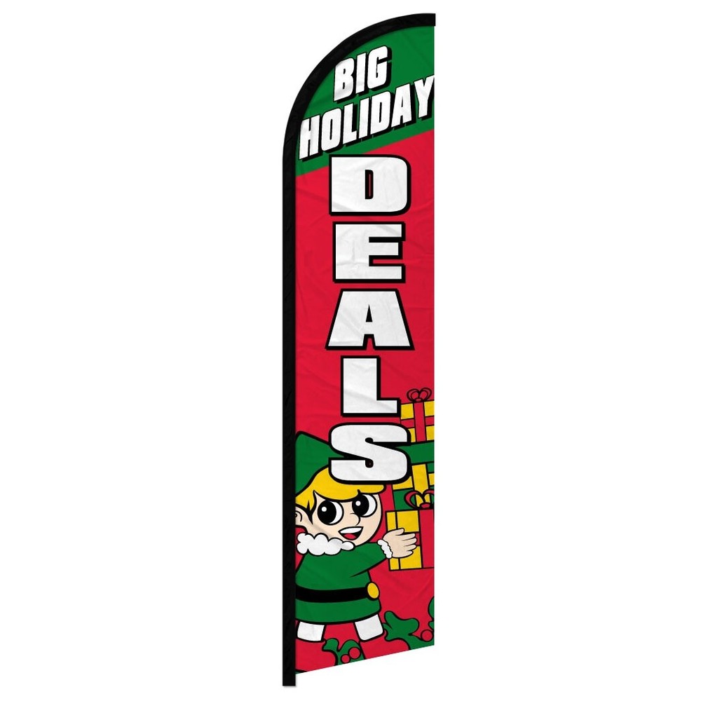 Big Holiday Deals Windless Advertising Swooper Flag Christmas Xmas Sale-image