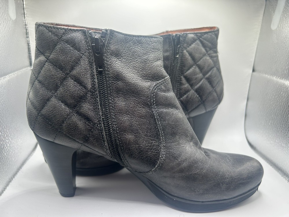 Hispanitas Leather Ankle Boots Made in Spain Size 39 EU