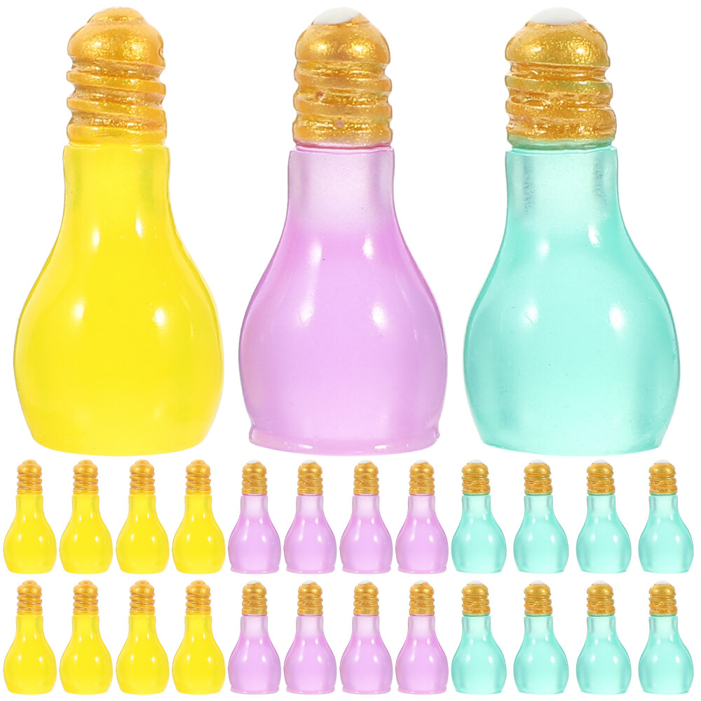 30 Pcs Lighting Miniatures DIY Fluorescent Accessories of The Lid