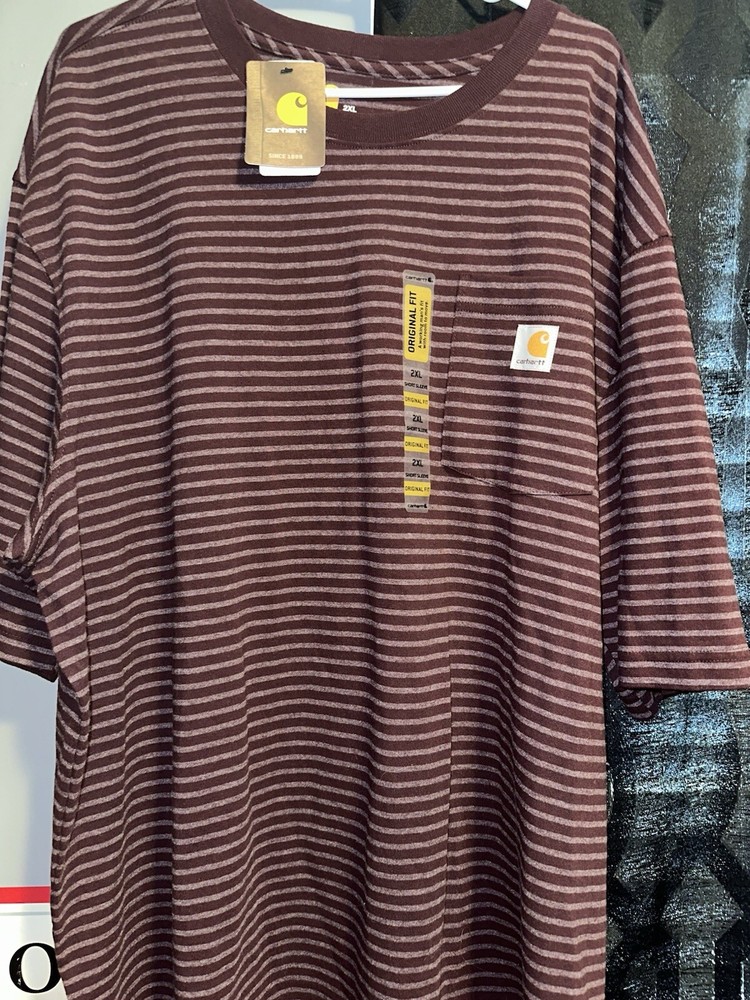 NWT Carhartt Men's Burgundy Loose Fit  Pocket Shirt 2XL
