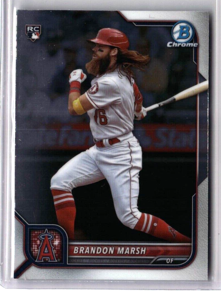BRANDON MARSH ROOKIE BOWMAN CHROME #70 2022 MLB PHILADELPHIA PHILLIES FREE SHIP