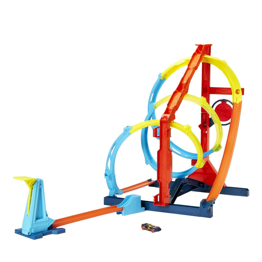 Toy Car Track Set, Track Builder Unlimited Corkscrew Twist Kit Playset & 1:64...