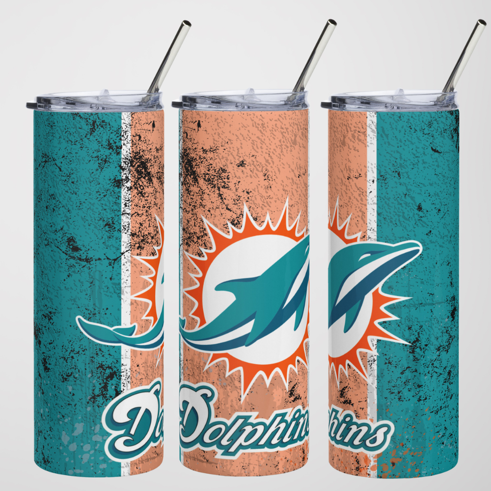 Miami Dolphins Tumbler 12 oz Stainless Steel NFL Fan Gear