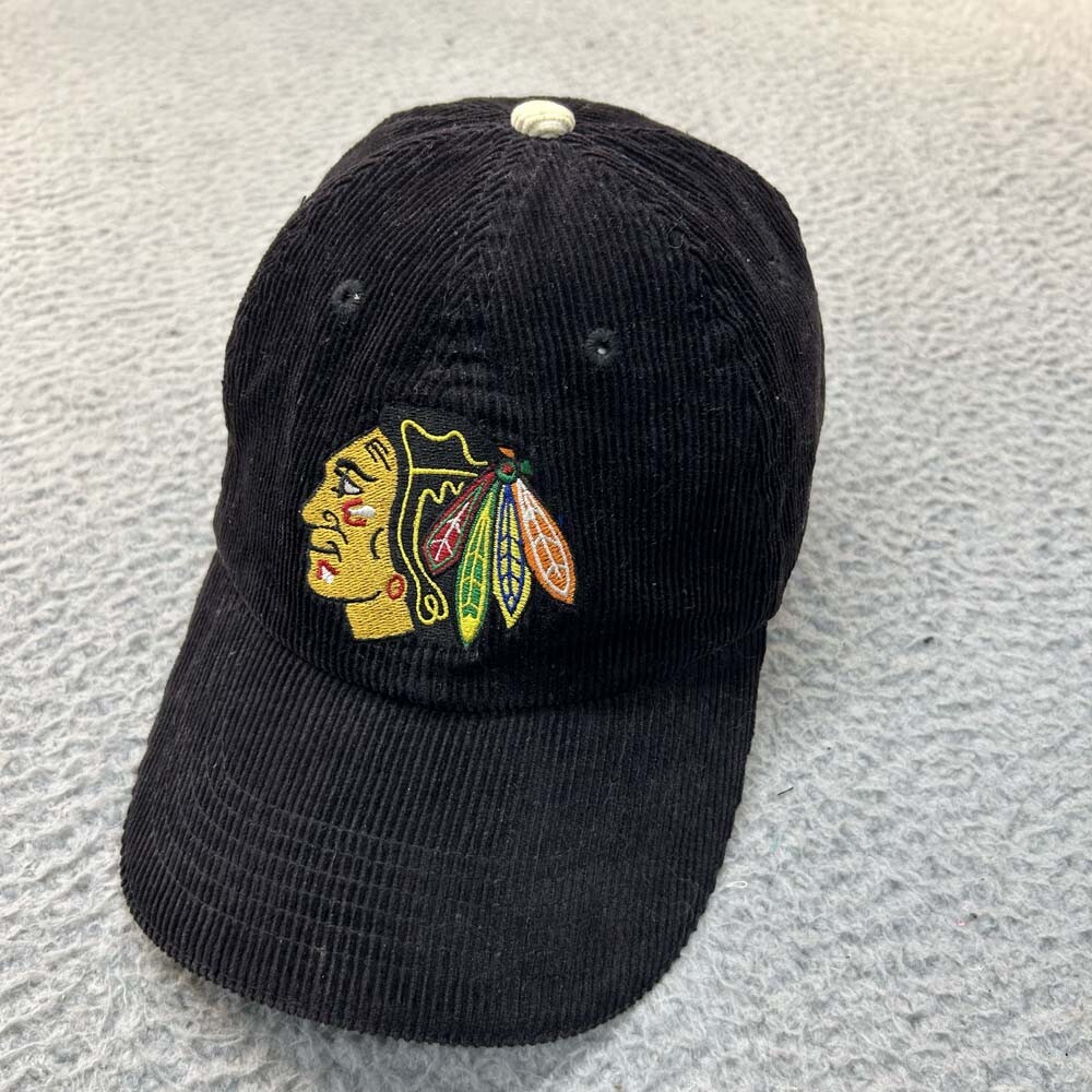 Chicago Blackhawks Hat Cap Men One Size Corduroy Kick 10 Captain Morgan