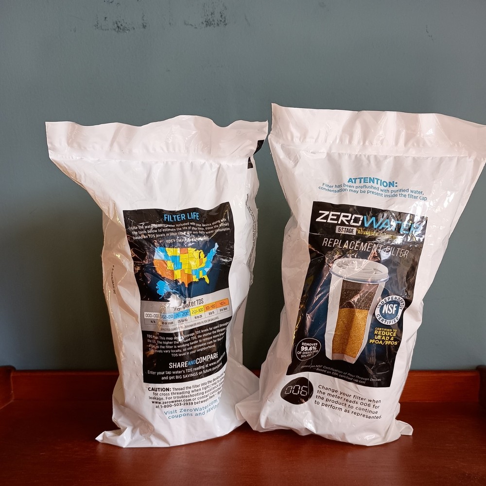 Zerowater 5-Stage Water Filter Replacement - 2 Pack Brand New