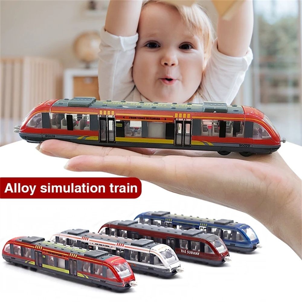 Alloy Model High Speed Rail Simulation Train Toy Underground Diecast Train Toy